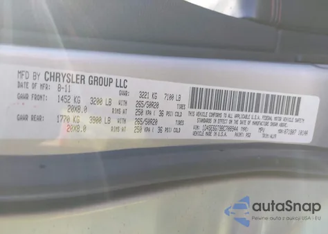 2011 Dodge Durango R/T из США, поврежденный, VIN 1D4SE6GT9BC708944